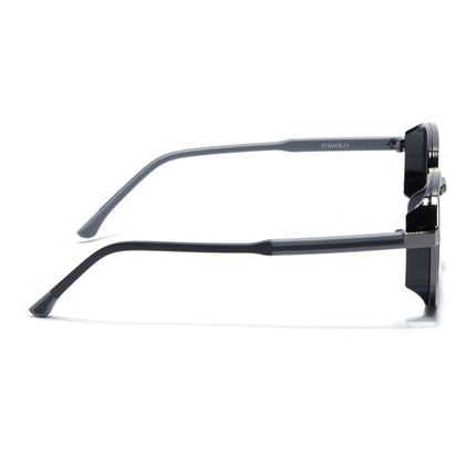 Eyejack Dark Grey Square Polarized Sunglasses for Men & Women (80809CL2129)