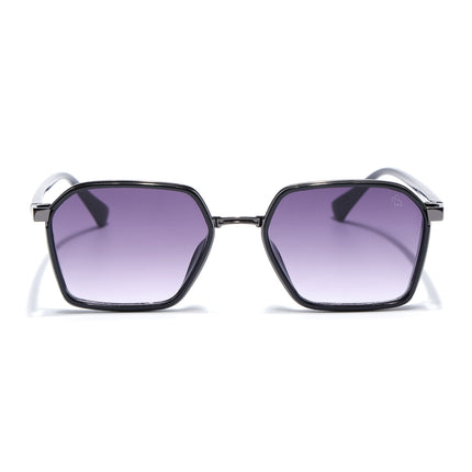 Eyejack Dark Grey Hexagonal Polarized Sunglasses for Men & Women (80745CL2133)