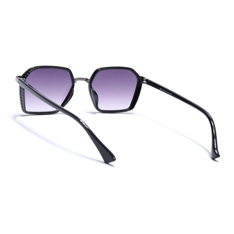 Eyejack Dark Grey Hexagonal Polarized Sunglasses for Men & Women (80745CL2133)