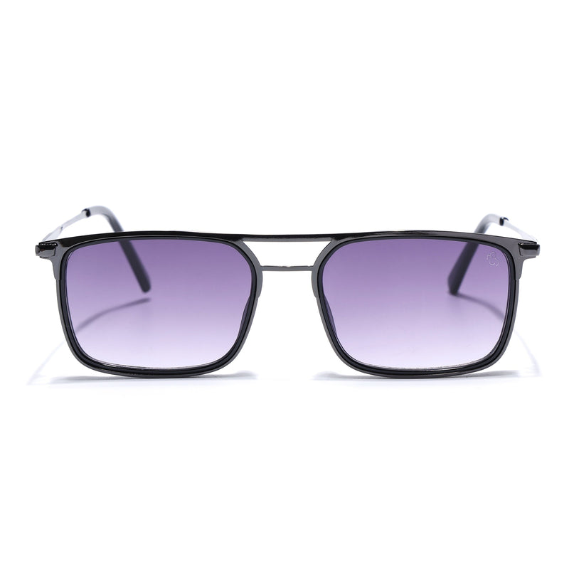 Eyejack Dark Grey Rectangle Polarized Sunglasses for Men & Women (80768CL2132)