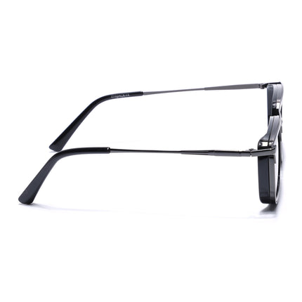 Eyejack Dark Grey Rectangle Polarized Sunglasses for Men & Women (80768CL2132)