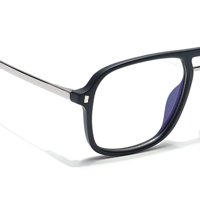 Voyage Veloura Select Matt Black Wayfarer Eyeglasses for Men & Women - SLMG6187-C1