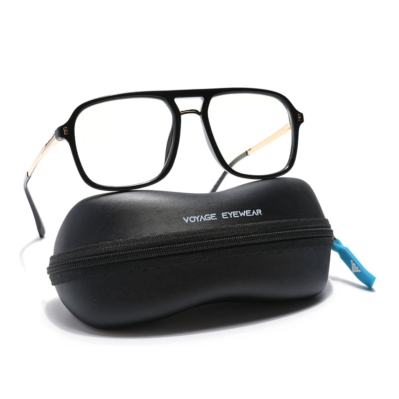 Voyage Veloura Select Shine Black Wayfarer Eyeglasses for Men & Women - SLMG6188-C2