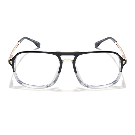 Voyage Veloura Select Black & Transparent Wayfarer Eyeglasses for Men & Women - SLMG6189-C3