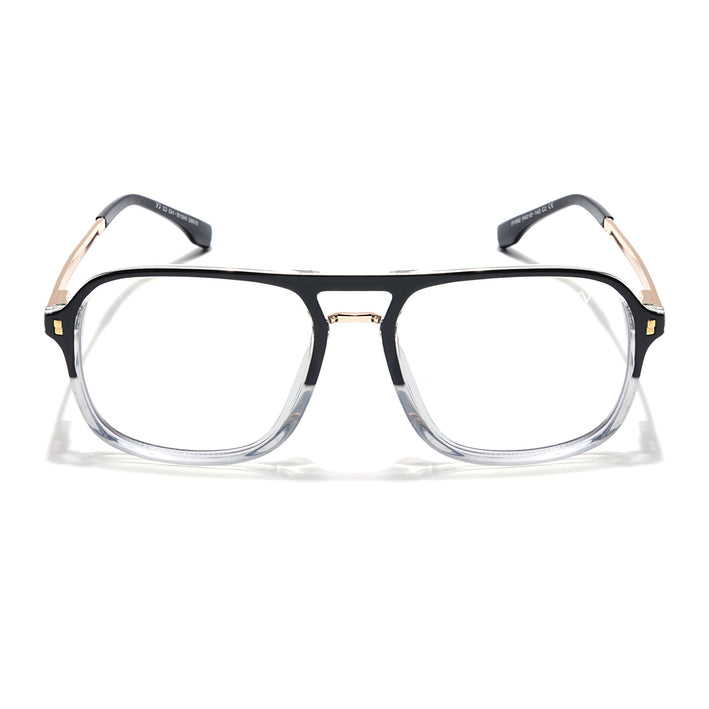 Voyage Veloura Select Black & Transparent Wayfarer Eyeglasses for Men & Women - SLMG6189-C3