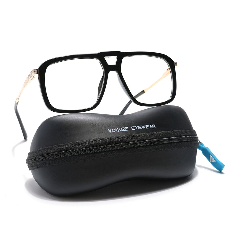 Voyage Veloura Select Shine Black Wayfarer Eyeglasses for Men & Women - SLMG6193-C1