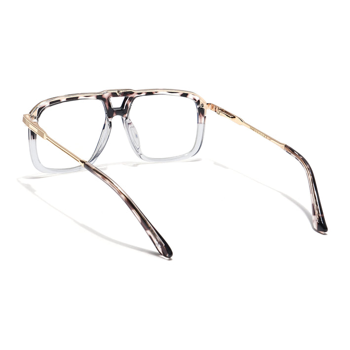 Voyage Veloura Select Demi Brown & Transparent Wayfarer Eyeglasses for Men & Women - SLMG6194-C2