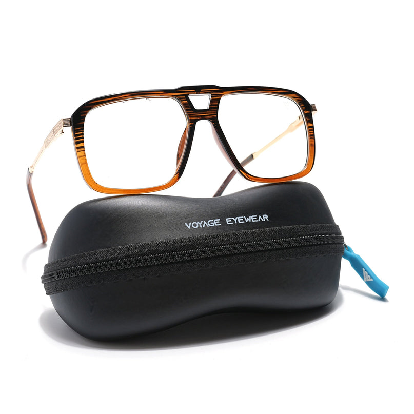 Voyage Veloura Select Black & Wine Wayfarer Eyeglasses for Men & Women - SLMG6195-C3