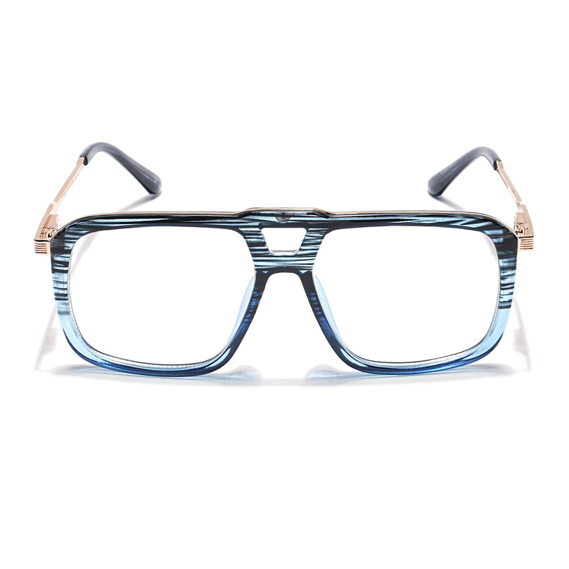 Voyage Veloura Select Black & Blue Wayfarer Eyeglasses for Men & Women - SLMG6196-C4