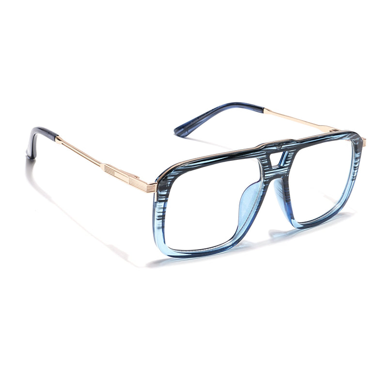 Voyage Veloura Select Black & Blue Wayfarer Eyeglasses for Men & Women - SLMG6196-C4