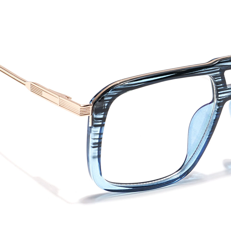 Voyage Veloura Select Black & Blue Wayfarer Eyeglasses for Men & Women - SLMG6196-C4