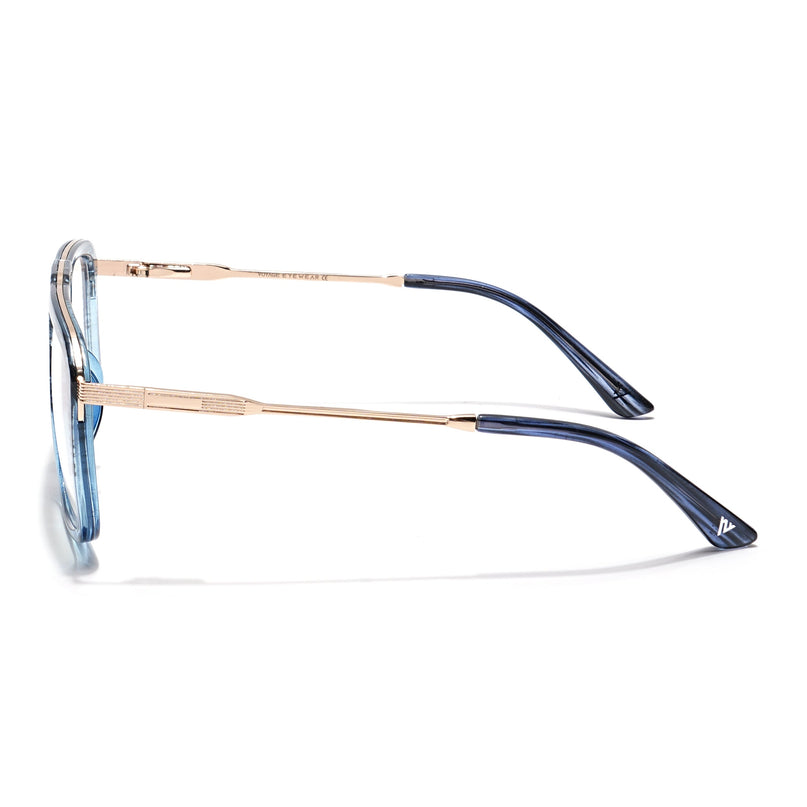Voyage Veloura Select Black & Blue Wayfarer Eyeglasses for Men & Women - SLMG6196-C4