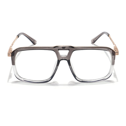 Voyage Veloura Select Silver & Transparent Wayfarer Eyeglasses for Men & Women - SLMG6197-C5