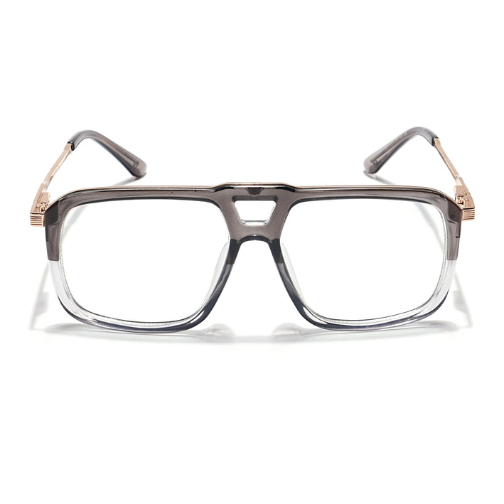 Voyage Veloura Select Silver & Transparent Wayfarer Eyeglasses for Men & Women - SLMG6197-C5
