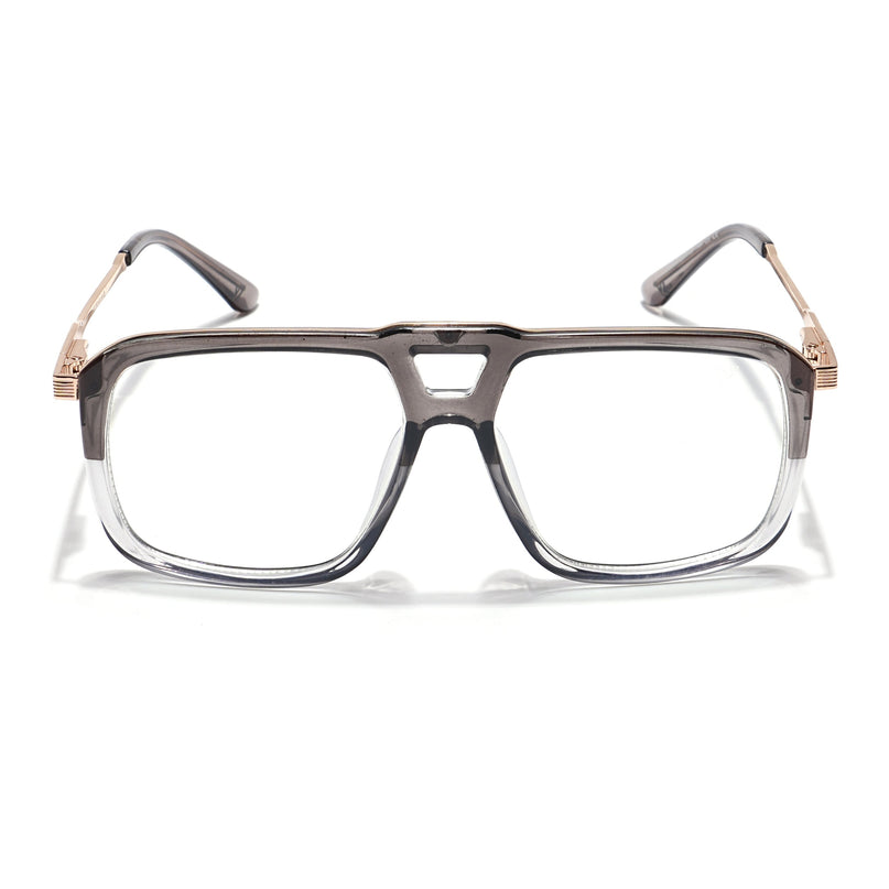 Voyage Veloura Select Silver & Transparent Wayfarer Eyeglasses for Men & Women - SLMG6197-C5