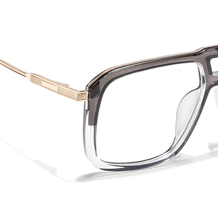 Voyage Veloura Select Silver & Transparent Wayfarer Eyeglasses for Men & Women - SLMG6197-C5