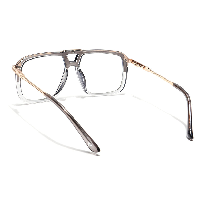 Voyage Veloura Select Silver & Transparent Wayfarer Eyeglasses for Men & Women - SLMG6197-C5