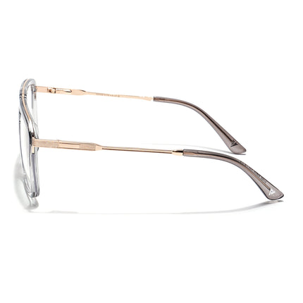 Voyage Veloura Select Silver & Transparent Wayfarer Eyeglasses for Men & Women - SLMG6197-C5