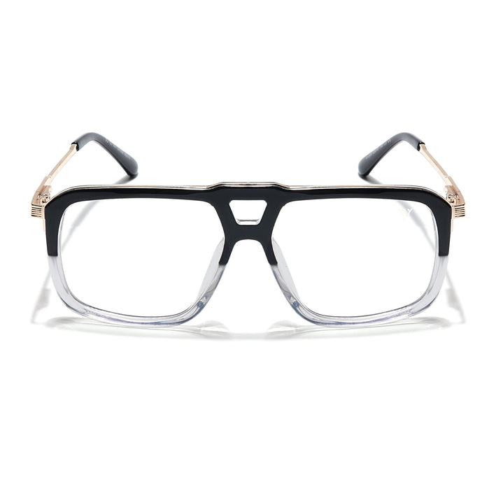 Voyage Veloura Select Black & Transparent Wayfarer Eyeglasses for Men & Women - SLMG6198-C6