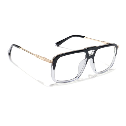 Voyage Veloura Select Black & Transparent Wayfarer Eyeglasses for Men & Women - SLMG6198-C6