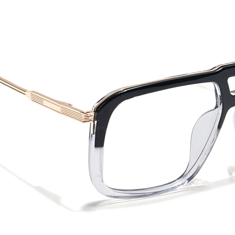 Voyage Veloura Select Black & Transparent Wayfarer Eyeglasses for Men & Women - SLMG6198-C6