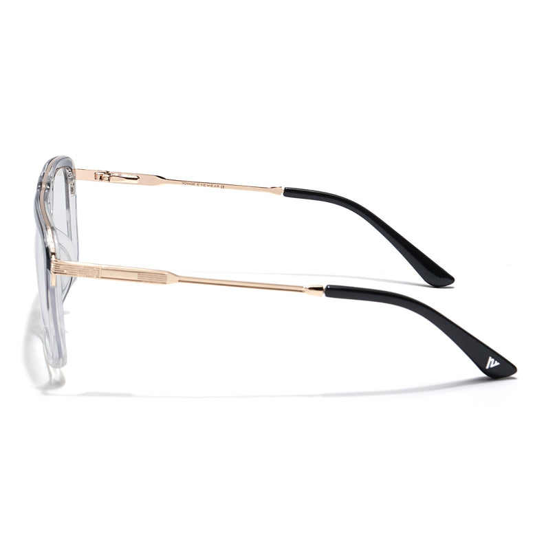 Voyage Veloura Select Black & Transparent Wayfarer Eyeglasses for Men & Women - SLMG6198-C6
