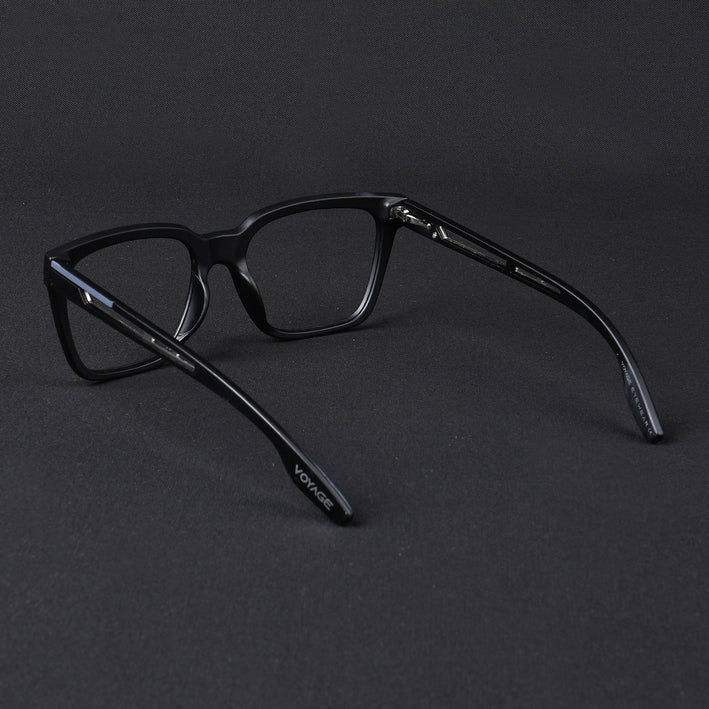 Voyage Lumina Black Wayfarer Eyeglasses for Men & Women - MG5391-C1