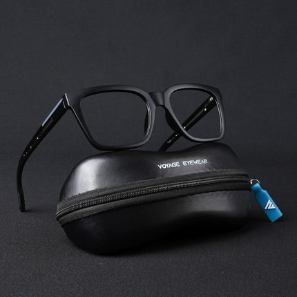 Voyage Lumina Black Wayfarer Eyeglasses for Men & Women - MG5391-C1