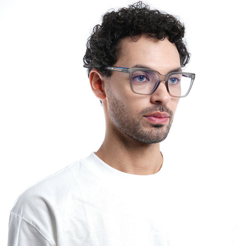 Voyage Lumina Grey Wayfarer Eyeglasses for Men & Women - MG5392-C2