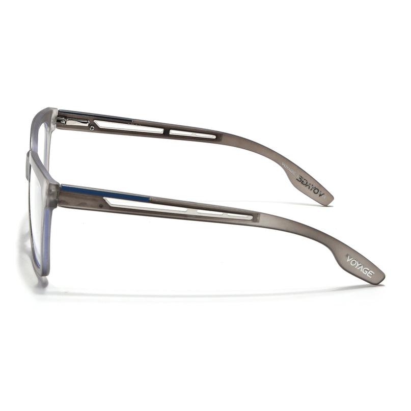 Voyage Lumina Grey Wayfarer Eyeglasses for Men & Women - MG5392-C2