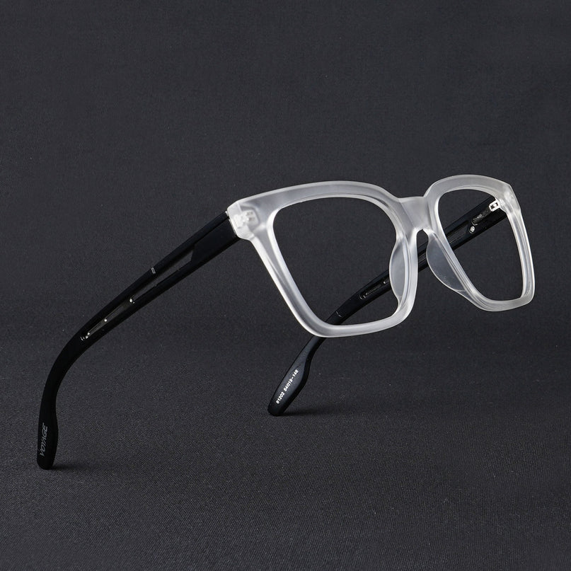 Voyage Lumina Matt Transparent Wayfarer Eyeglasses for Men & Women - MG5393-C3