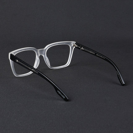 Voyage Lumina Matt Transparent Wayfarer Eyeglasses for Men & Women - MG5393-C3