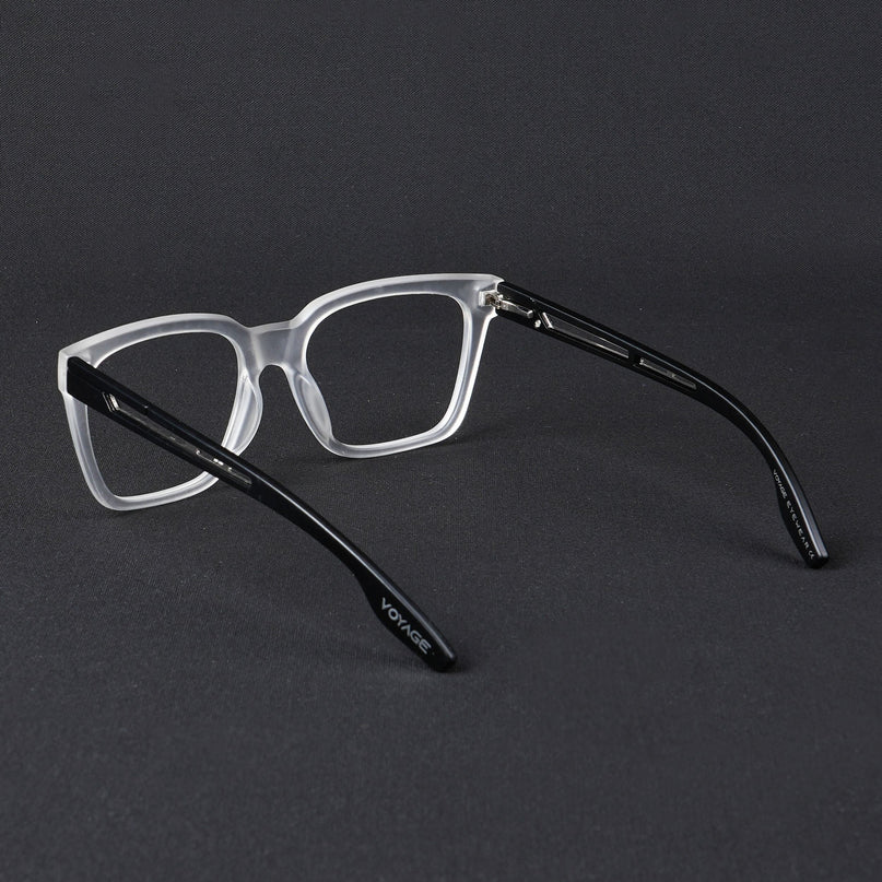 Voyage Lumina Matt Transparent Wayfarer Eyeglasses for Men & Women - MG5393-C3