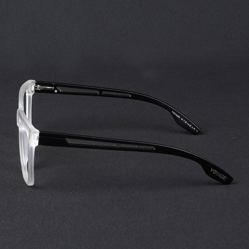 Voyage Lumina Matt Transparent Wayfarer Eyeglasses for Men & Women - MG5393-C3