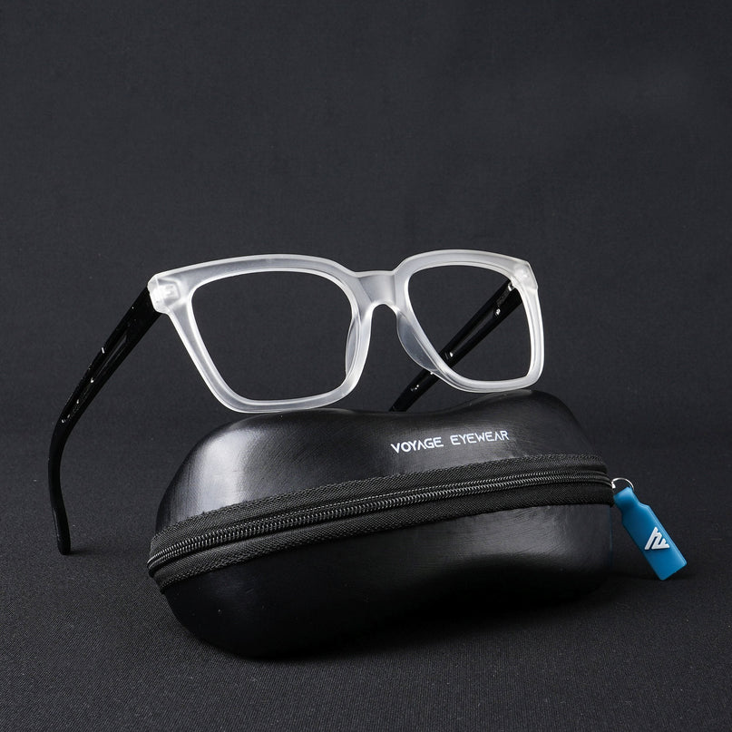 Voyage Lumina Matt Transparent Wayfarer Eyeglasses for Men & Women - MG5393-C3