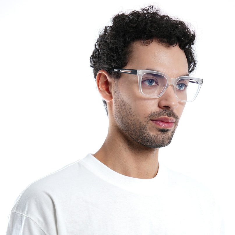 Voyage Lumina Matt Transparent Wayfarer Eyeglasses for Men & Women - MG5393-C3