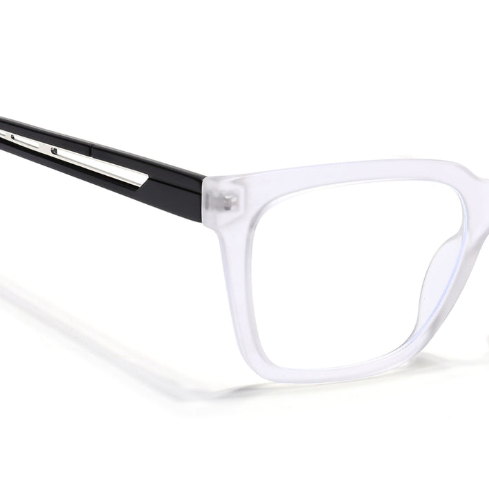Voyage Lumina Matt Transparent Wayfarer Eyeglasses for Men & Women - MG5393-C3