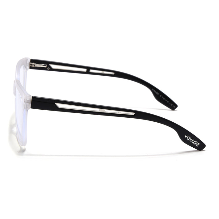 Voyage Lumina Matt Transparent Wayfarer Eyeglasses for Men & Women - MG5393-C3