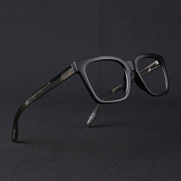 Voyage Lumina Black Wayfarer Eyeglasses for Men & Women - MG5394-C4