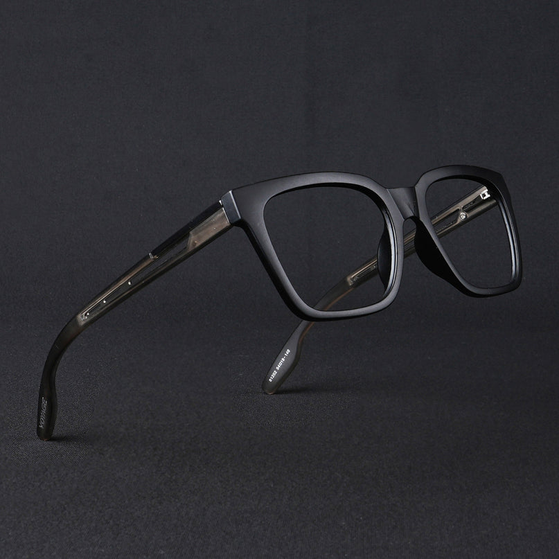 Voyage Lumina Black Wayfarer Eyeglasses for Men & Women - MG5394-C4