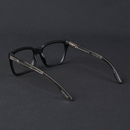 Voyage Lumina Black Wayfarer Eyeglasses for Men & Women - MG5394-C4