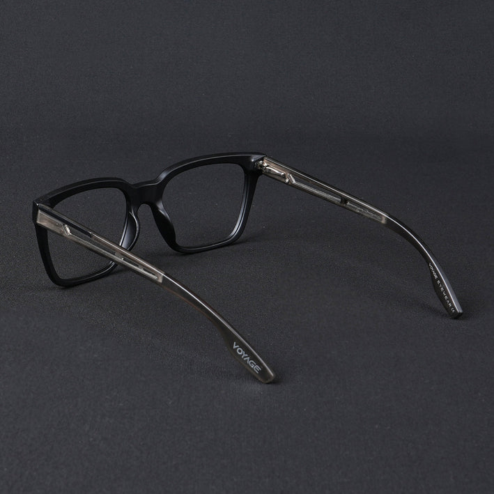 Voyage Lumina Black Wayfarer Eyeglasses for Men & Women - MG5394-C4