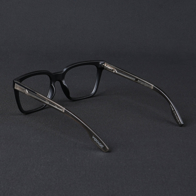 Voyage Lumina Black Wayfarer Eyeglasses for Men & Women - MG5394-C4