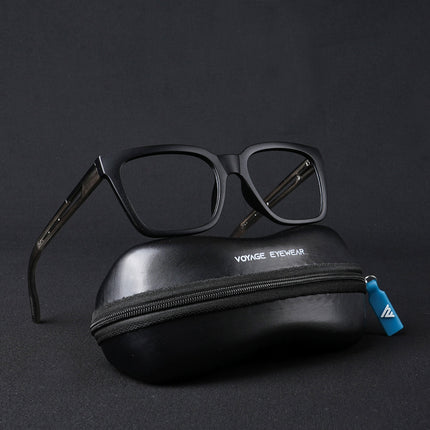 Voyage Lumina Black Wayfarer Eyeglasses for Men & Women - MG5394-C4