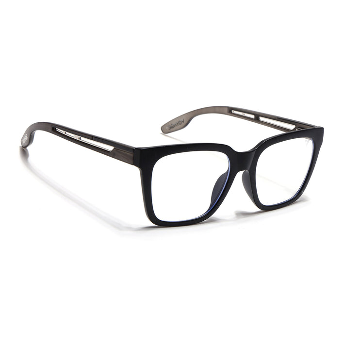 Voyage Lumina Black Wayfarer Eyeglasses for Men & Women - MG5394-C4