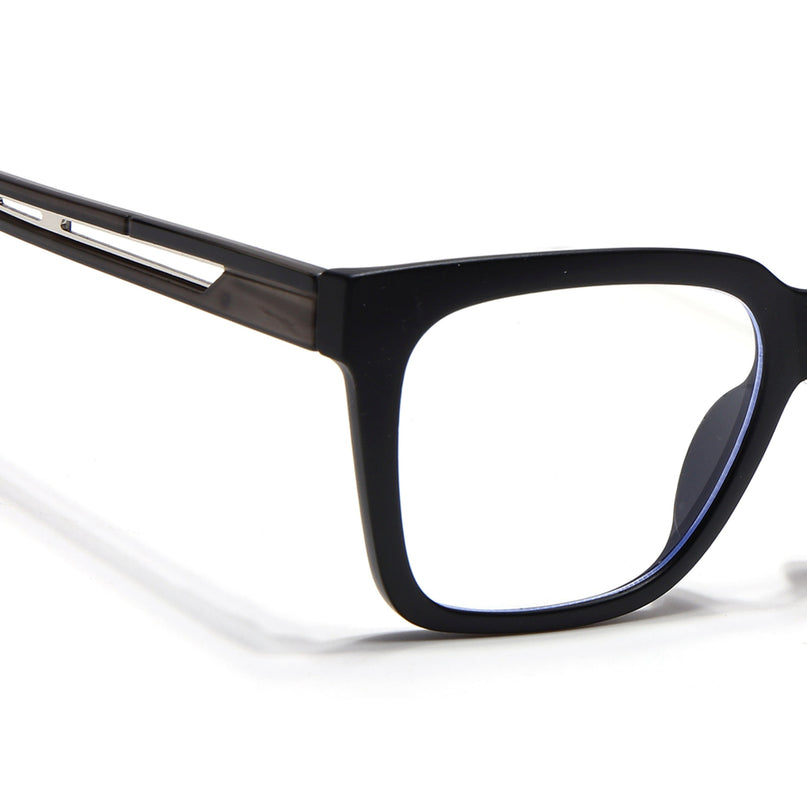 Voyage Lumina Black Wayfarer Eyeglasses for Men & Women - MG5394-C4