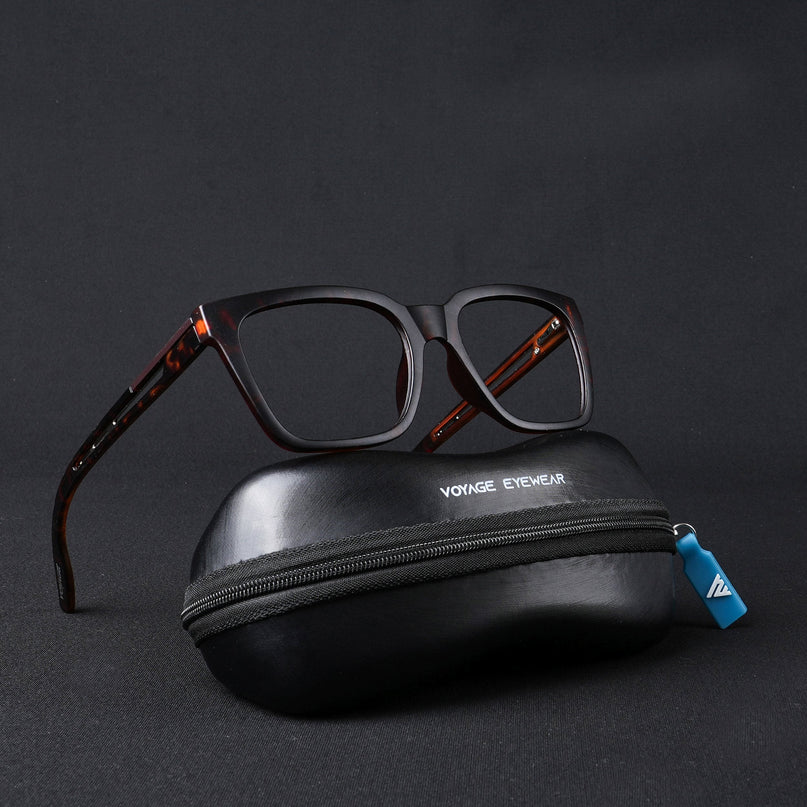 Voyage Lumina Demi Brown Wayfarer Eyeglasses for Men & Women - MG5395-C5