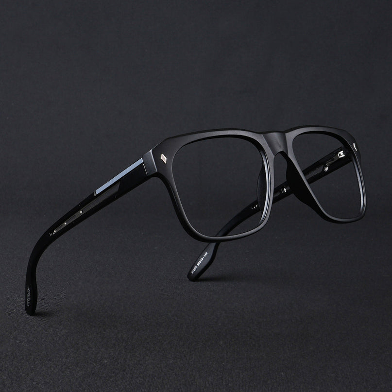 Voyage Lumina Black Wayfarer Eyeglasses for Men & Women - MG5396-C1