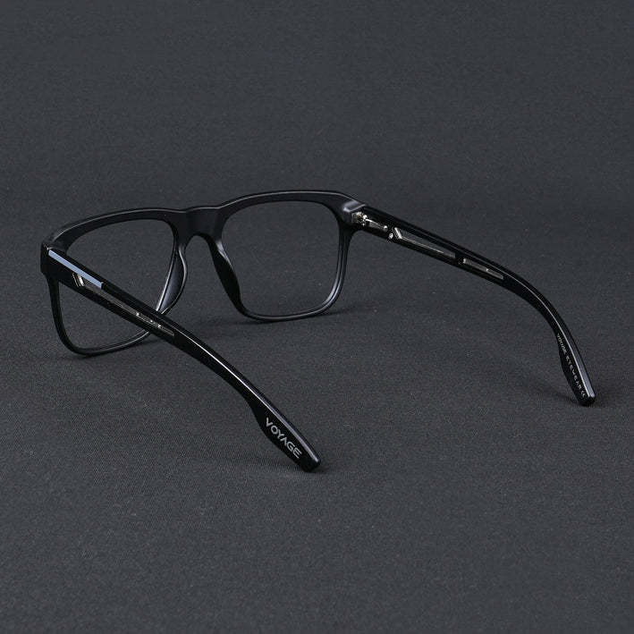 Voyage Lumina Black Wayfarer Eyeglasses for Men & Women - MG5396-C1