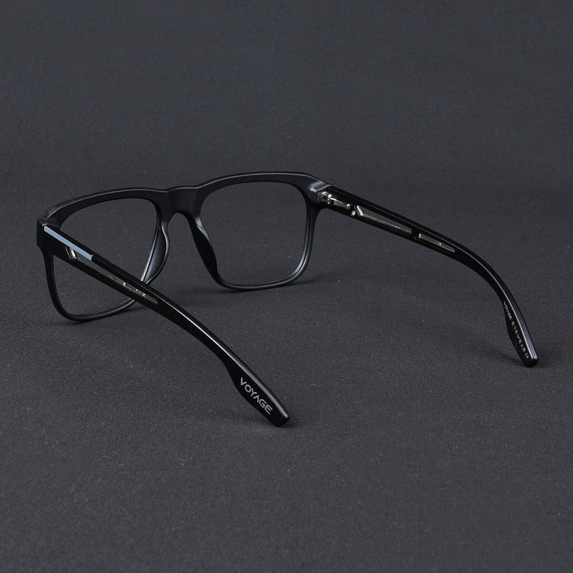 Voyage Lumina Black Wayfarer Eyeglasses for Men & Women - MG5396-C1